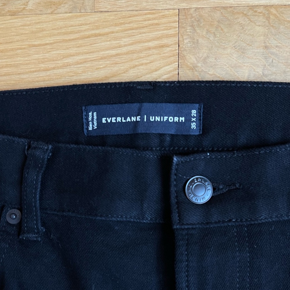 Everlane Uniform Jeans Black - Like New (worn once) 35x28